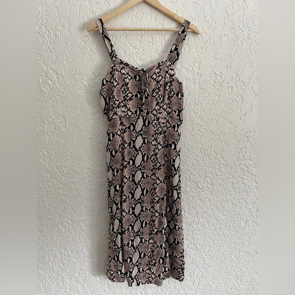 EXPRESS Y2K RARE Vintage Snakeskin Print Dress - M